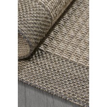 Konfor Sisalux 3091 Bej Jüt Tabanlı Modern Dokuma Kilim Sisal Hasır Halı80x150