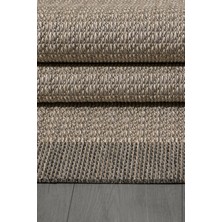 Konfor Sisalux 3091 Bej Jüt Tabanlı Modern Dokuma Kilim Sisal Hasır Halı80x150