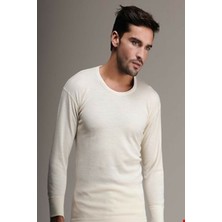 Hasyün 102 Erkek Uzun Kollu Yün Termal Fanila-Krem