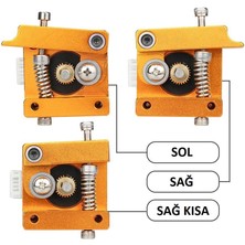 Motorobit Mk8 Alüminyum 1.75MM Extruder Blok Seti - Sağ Kısa