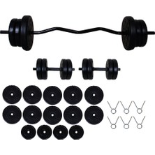 Aydın Sport 65 kg Z Bar Halter Seti ve Dambıl Seti