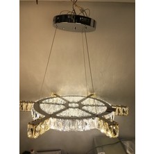 Dümen Kristal Taşlı Ledli Avize