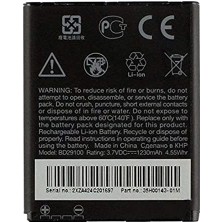 Kvy Htc Hd7 (BD29100) Uyumlu Batarya Pil 1230 Mah