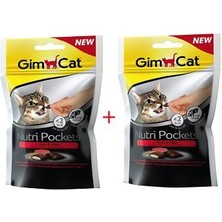 Gimcat Nutri Pockets Biftekli Kedi Ödülü 60 gr x 2 Adet