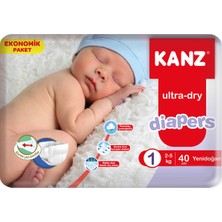Kanz Ekonomik Paket Yenidoğan Bebek Bezi 40 Adet