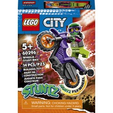 LEGO City Gösteri Motosikleti 60296 - Çocuklar Için Eğlenceli, Havalı, Volanlı Gösteri Motosikleti Oyuncak Yapım Seti (14 Parça)