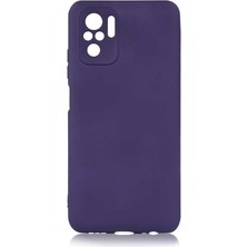 Gpack Xiaomi Redmi Note 10S Kılıf Kamera Korumalı Mat Soft Premier Silikon+Nano Glass Lacivert