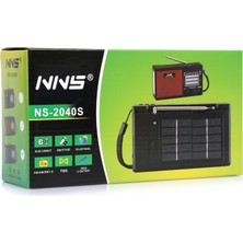 Nns Güneş Enerjili Şarjlı Radyo + El Feneri + Bt + USB + Tf Destekli
