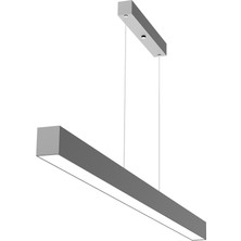 Hegza Lighting Lineer 100CM (Gri Kasa, Sarı Işık) Ledli Modern LED Avize