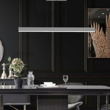 Hegza Lighting Lineer 120CM (Gri Kasa, Sarı Işık) Ledli Modern LED Avize