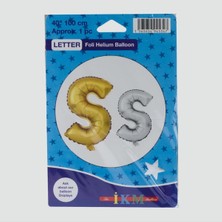 Rennway Gümüş Renkli 40*100 Harfli Folyo Balon