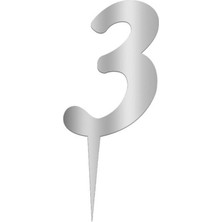 Rennway Gümüş Renkli Rakam Pasta ve Kek Pleksi