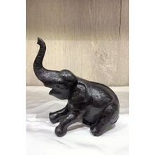 Miamantra Hortumu Havada Oturan Fil Heykelciği - 20CM
