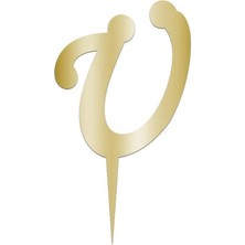 Rennway Marka Sarı Renkli Harf Pasta ve Kek Pleksi