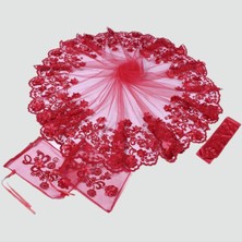 Rennway Lüx Çiçekli Duvak Takım (Eldiven, Kemer ve Duvak)