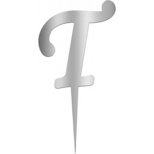 Rennway Gümüş Renkli Harf Pasta ve Kek Pleksi