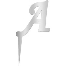 Rennway Gümüş Renkli Harf Pasta ve Kek Pleksi