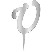 Rennway Gümüş Renkli Harf Pasta ve Kek Pleksi