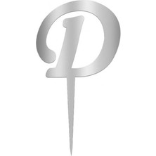 Rennway Gümüş Renkli Harf Pasta ve Kek Pleksi