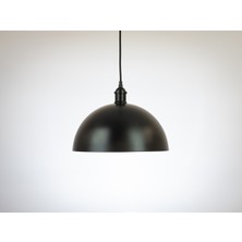 Riolight modern,vintage,rustik mutfak,oda,cafe,oteller için siyah 1xe27 metal sarkıt avize çap:30cm