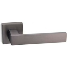 System Fosıl Füme Saten Oda Rozetli Kapı Kolu