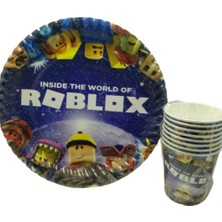 Hayaller Dükkanı Roblox Tabak Bardak Set 8 Kişilik