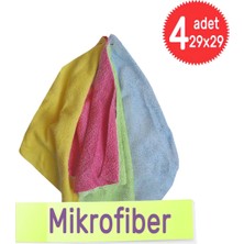 Automix Mikrofiber Bez Oto Cam Araç Yıkama Kurulama Temizleme  4 Adet