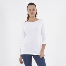 Think Simple Kadın Truvakar T-Shirt Beyaz