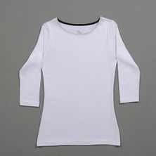 Think Simple Kadın Truvakar T-Shirt Beyaz