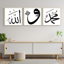 Deko Gonya Arapça Dua Set Üçlü Çerçeve Tablo