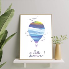 Deko Gonya Hello Summer Balon Temalı Çerçeve Tablo