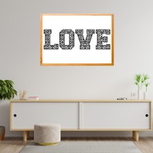 Deko Gonya Love Yazılı Çerçeve Tablo