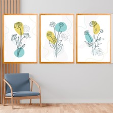 Deko Gonya Modern Çiçek Çerçeve Tablo