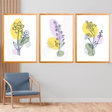 Deko Gonya Modern Çiçek Çerçeve Tablo 4