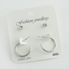 Feryal 4'lü Ezme Halka Küpe (2 Cm)