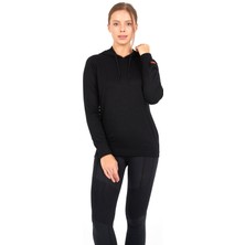 BLACKSPADE 5938 BAYAN KAPÜŞONLU SİYAH THERMAL SWEATSHİRT