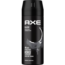 Axe Erkek Deodorant & Bodyspray Black 48 Saat Etkileyici Koku Vücut Spreyi 150 ml
