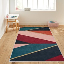 Rovigo Home Dijital Baskı Yıkanabilir Kaymaz Taban Salon Halısı