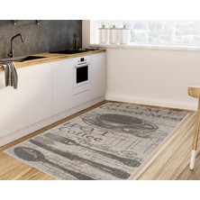 Rovigo Home Dijital Baskı Yıkanabilir Kaymaz Taban Mutfak Halısı