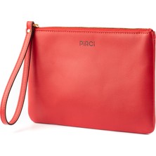 Pirci Deri Kadın Pouch Kırmızı