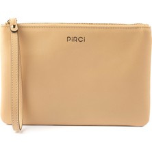 Pirci Deri Kadın Pouch Bej