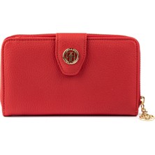 Pirci Olimpos Deri Kadın Cüzdanı L Kırmızı