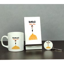 Hediyelen Bankacı Üçlü Set (Kupa + Telefon Standı + Anahtarlık) 004