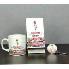 Hediyelen Diş Hekimi Üçlü Set (Kupa + Telefon Standı + Anahtarlık) 004