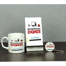 Hediyelen Electrical & Electronics Engineer Üçlü Set (Kupa + Telefon Standı + Anahtarlık) 001