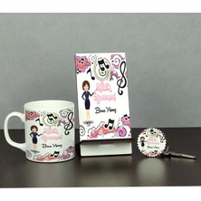 Hediyelen Müzik Öğretmeni Üçlü Set (Kupa + Telefon Standı + Anahtarlık) 007