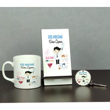 Hediyelen Diş Hekimi Üçlü Set (Kupa + Telefon Standı + Anahtarlık) 002
