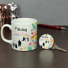 Hediyelen Psikolog Kupa Bardak ve Anahtarlık Set 002