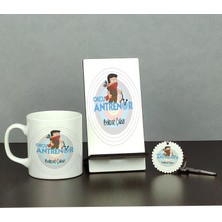 Hediyelen Okçu Antrenör Üçlü Set (Kupa + Telefon Standı + Anahtarlık)