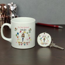 Hediyelen Ana Okulu Öğretmeni Kupa Bardak ve Anahtarlık Set 001